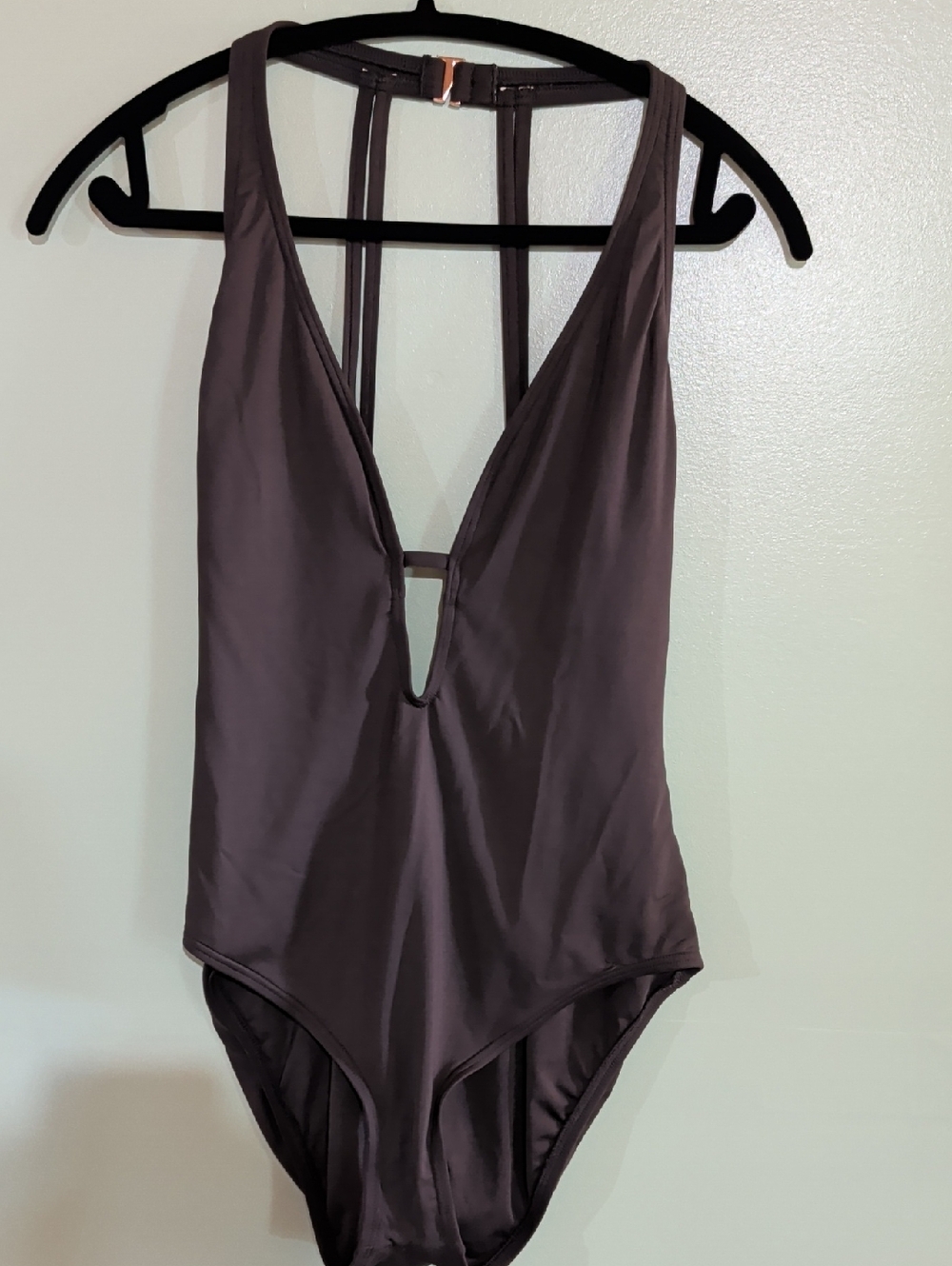 Vince Camuto Army Brown/Green One-Piece Swimsuit Medium